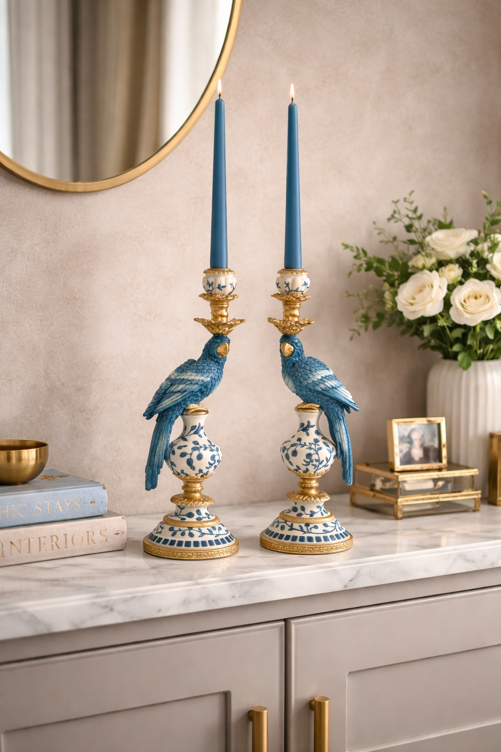 Kandelaar - Dutch Blue Parrot ↑ 40 cm - Rechts