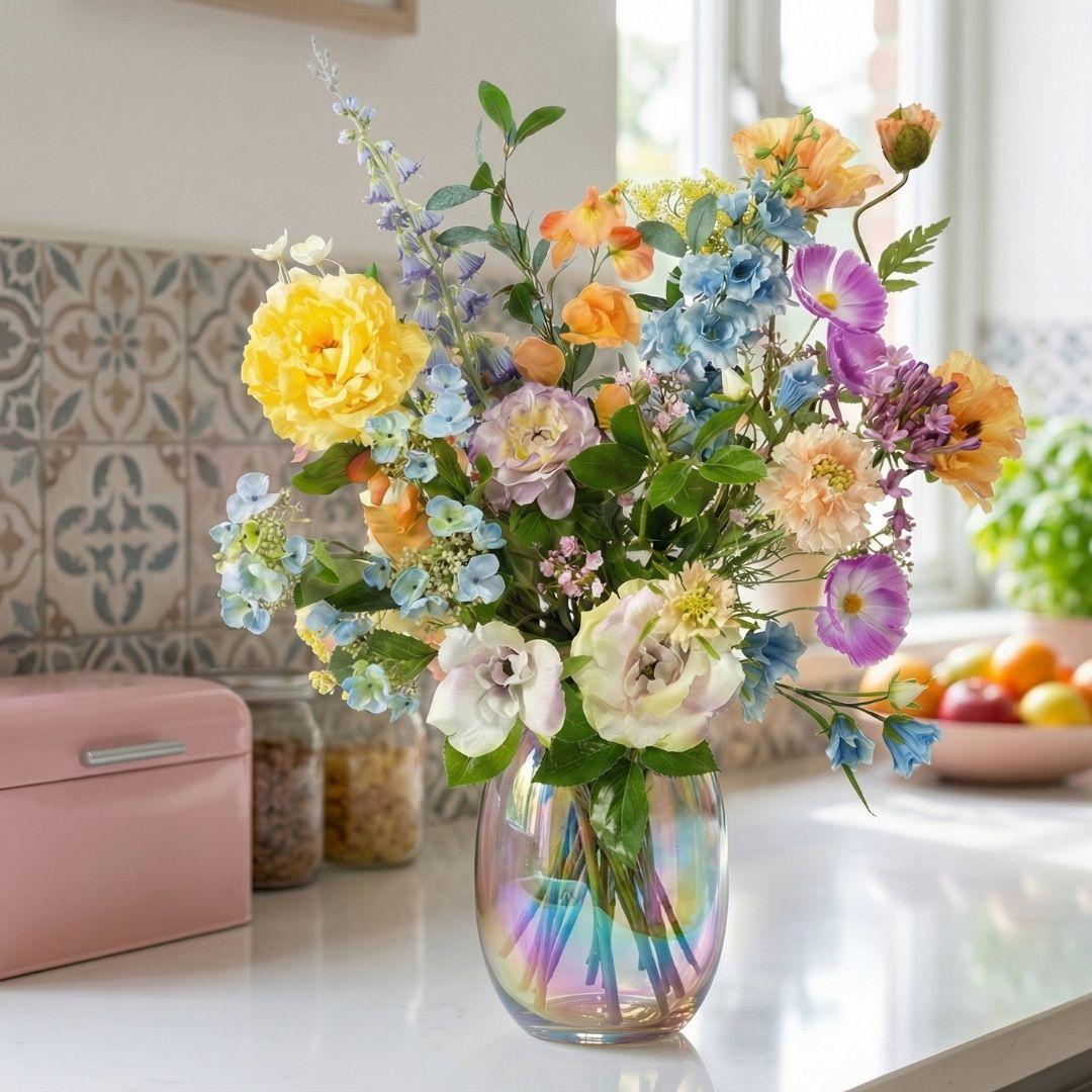 Kunstbloemen boeket - Soft Spring Deluxe - Real Touch - 18 stelen - ↑ 85 cm