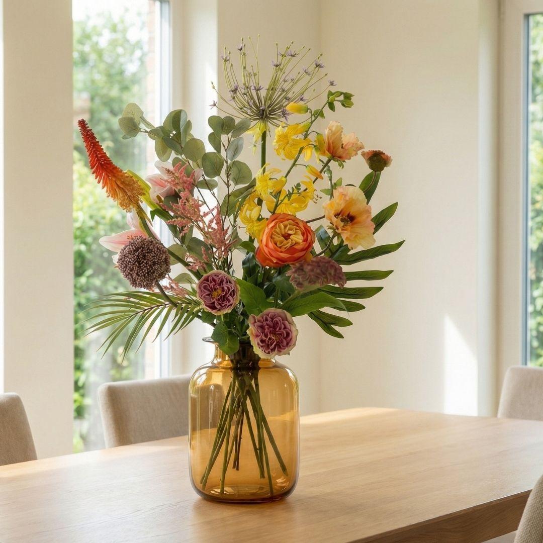 Kunstbloemen boeket - Tropical Chic Deluxe - Real Touch - 13 stelen - ↑ 105 cm