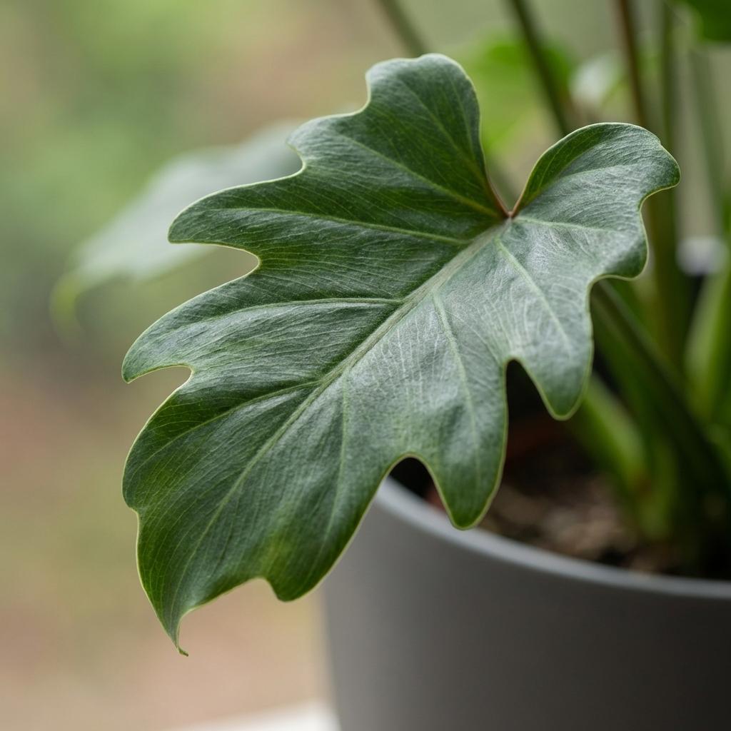 Philodendron - Philodendron Xanadu - Groen - Weinig onderhoud - 1 Plant - met Potter Grijs - Pot 19cm - Hoogte 60cm