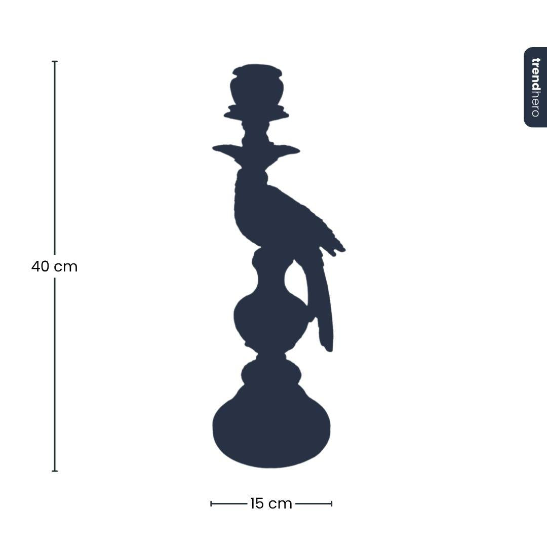 Kandelaar “Dutch Blue Parrot” – 40 cm – Luxe Papegaai Kandelaar