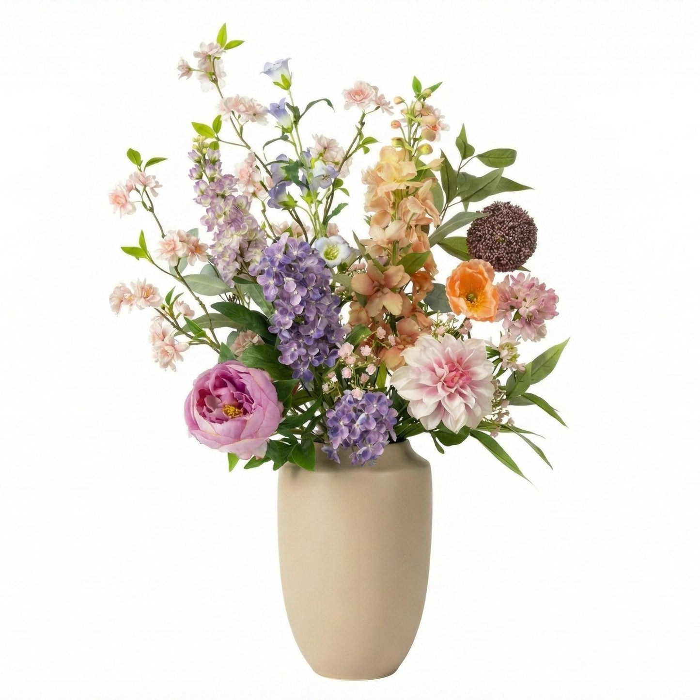 Kunstbloemen Boeket Pastel Meadow Deluxe - Real Touch - 15 Stelen - ↑ 100 cm