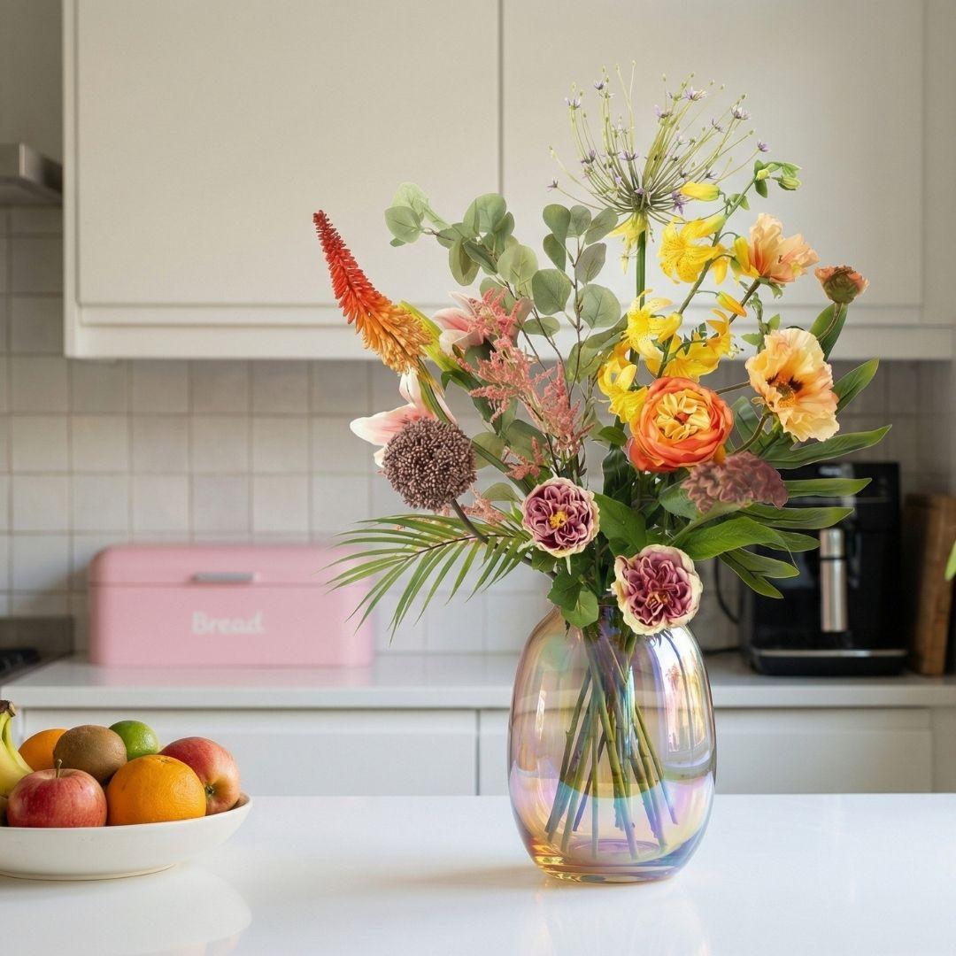 Kunstbloemen boeket - Tropical Chic Deluxe - Real Touch - 13 stelen - ↑ 105 cm