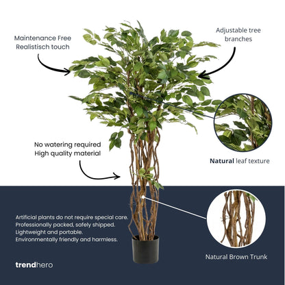 Ficus Liana Kunstboom 140cm - Artificial plant