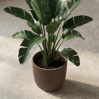 Capi Pot Nature Groove Made With Warm Taupe  - D25cm